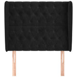Vidaxl hoofdbord met randen 103x23x118 128 cm fluweel zwart