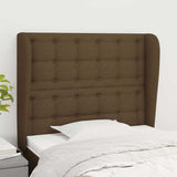Vidaxl hoofdbord met randen 93x23x118 128 cm stof donkerbruin