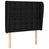 Vidaxl hoofdbord met randen 103x23x118 128 cm stof zwart