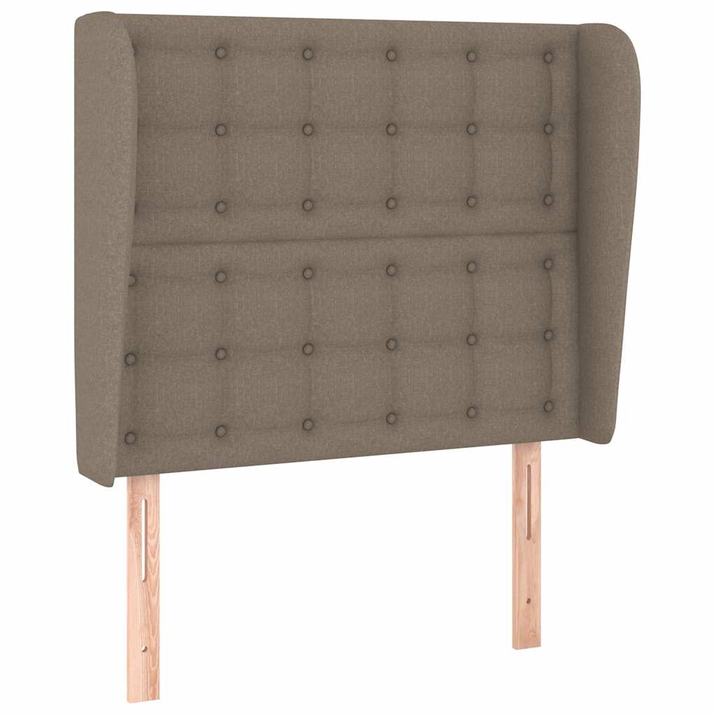 Vidaxl hoofdbord met randen 103x23x118 128 cm stof taupe