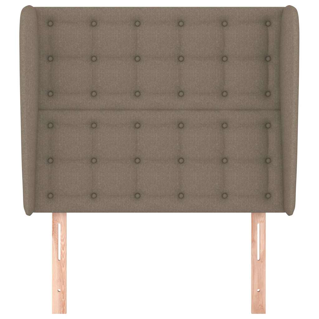 Vidaxl hoofdbord met randen 103x23x118 128 cm stof taupe