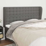 Vidaxl hoofdbord met randen 163x23x118 128 cm stof donkergrijs