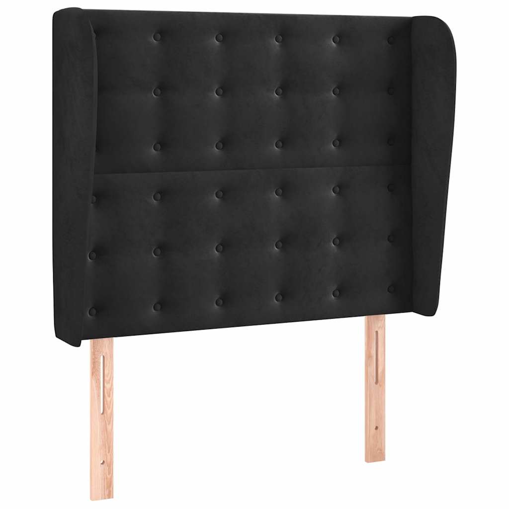 Vidaxl hoofdbord met randen 83x23x118 128 cm fluweel zwart