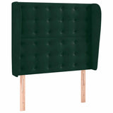 Vidaxl hoofdbord met randen 93x23x118 128 cm fluweel donkergroen