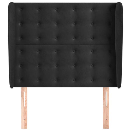Vidaxl hoofdbord met randen 103x23x118 128 cm fluweel zwart