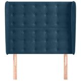 Vidaxl hoofdbord met randen 103x23x118 128 cm fluweel donkerblauw