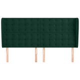 Vidaxl hoofdbord met randen 163x23x118 128 cm fluweel donkergroen