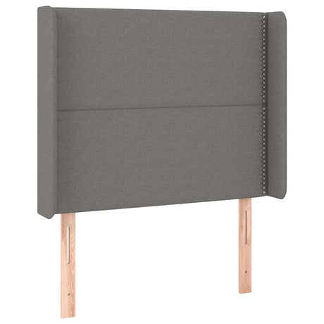 Vidaxl hoofdbord met randen 103x16x118 128 cm stof donkergrijs