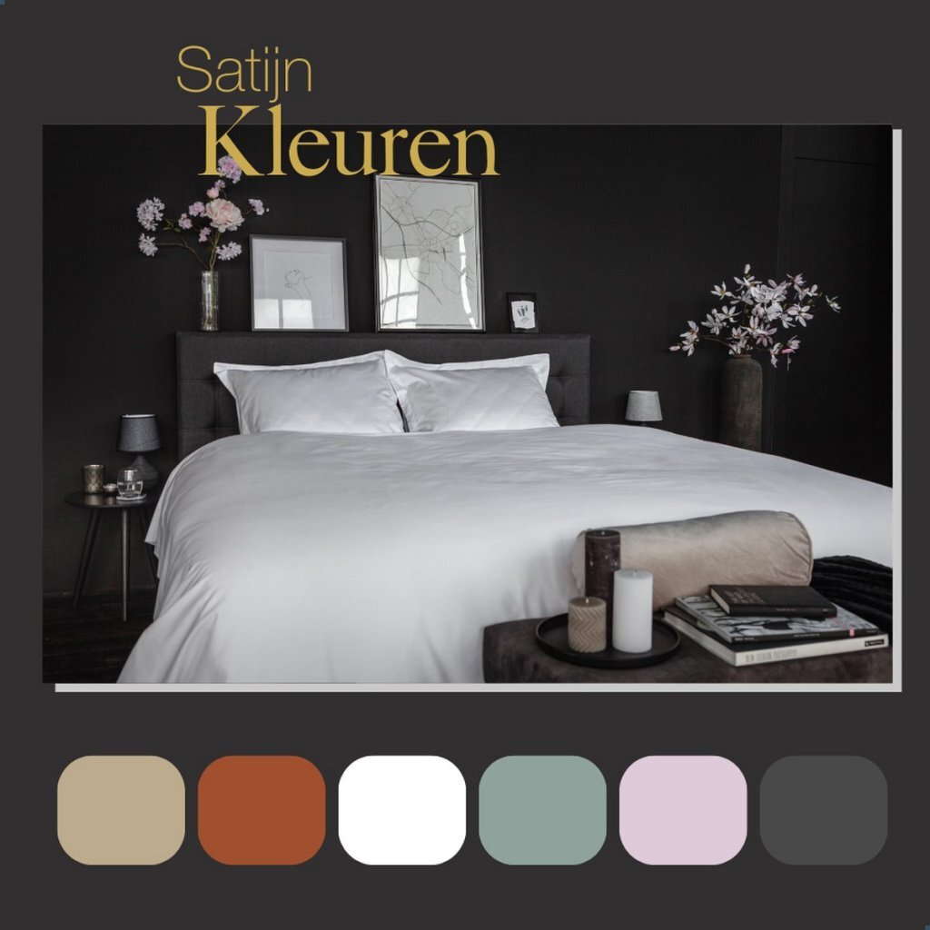 Housse de couette simple en satin de coton Ten cate 140x200 220 cm blanc