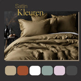 Housse de couette simple en satin de coton Ten cate 140x200 220 cm or