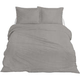 Housse de couette simple en lin premium Ten cate 140x200 220 cm gris nuageux