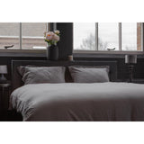 Housse de couette simple en lin premium Ten cate 140x200 220 cm gris nuageux
