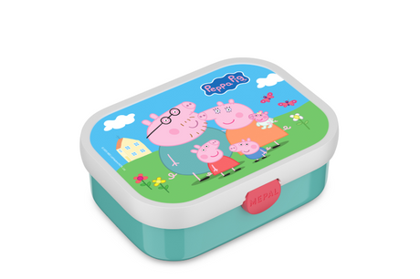 Mepal lunch box campus - 750 ml - boîte à lunch avec compartiments pour enfants - convient pour 4 sandwichs - peppa pig