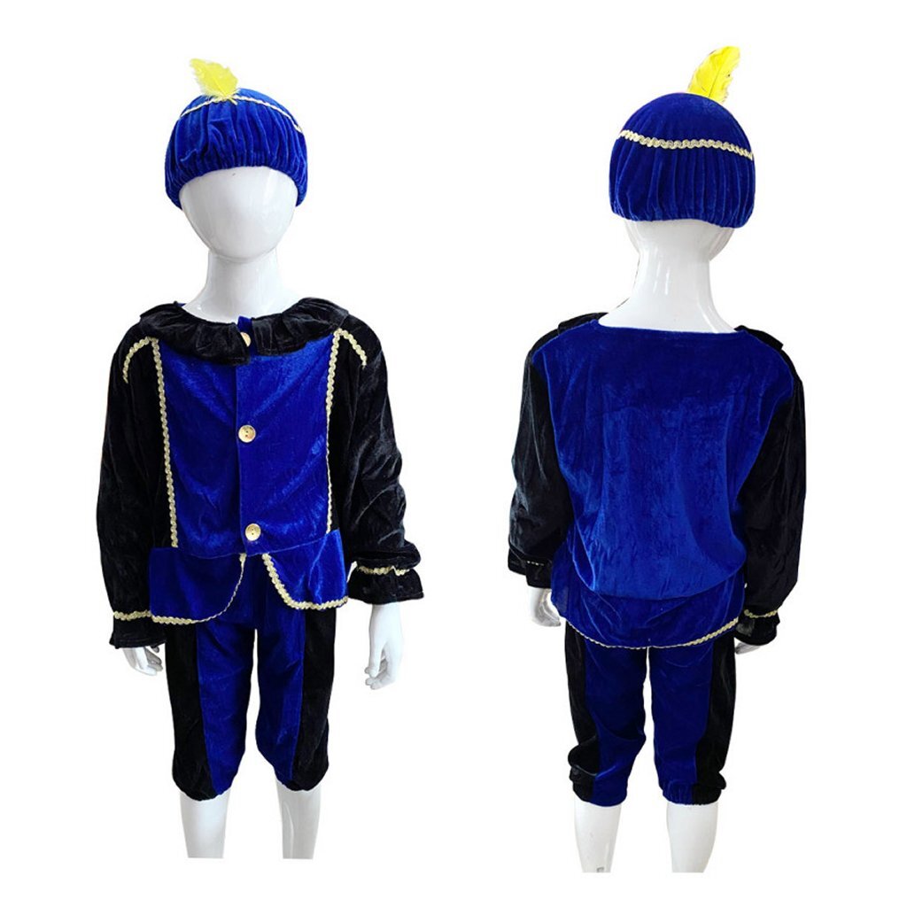 Sinterklaas Dress set Pete suit blue-black 5-7 years