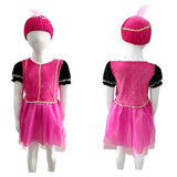 Ensemble de costumes Sinterklaas Robe Pete rose violet 3-5 ans