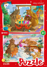 Puzzle Rebo 2x24 pièces - Noël