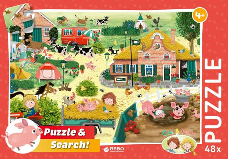 Rebo éditeurs puzzle cas cato ferme, 48 pièces.