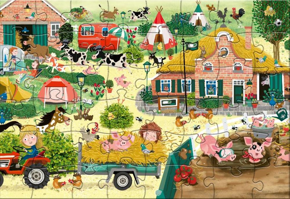 Rebo éditeurs puzzle cas cato ferme, 48 pièces.