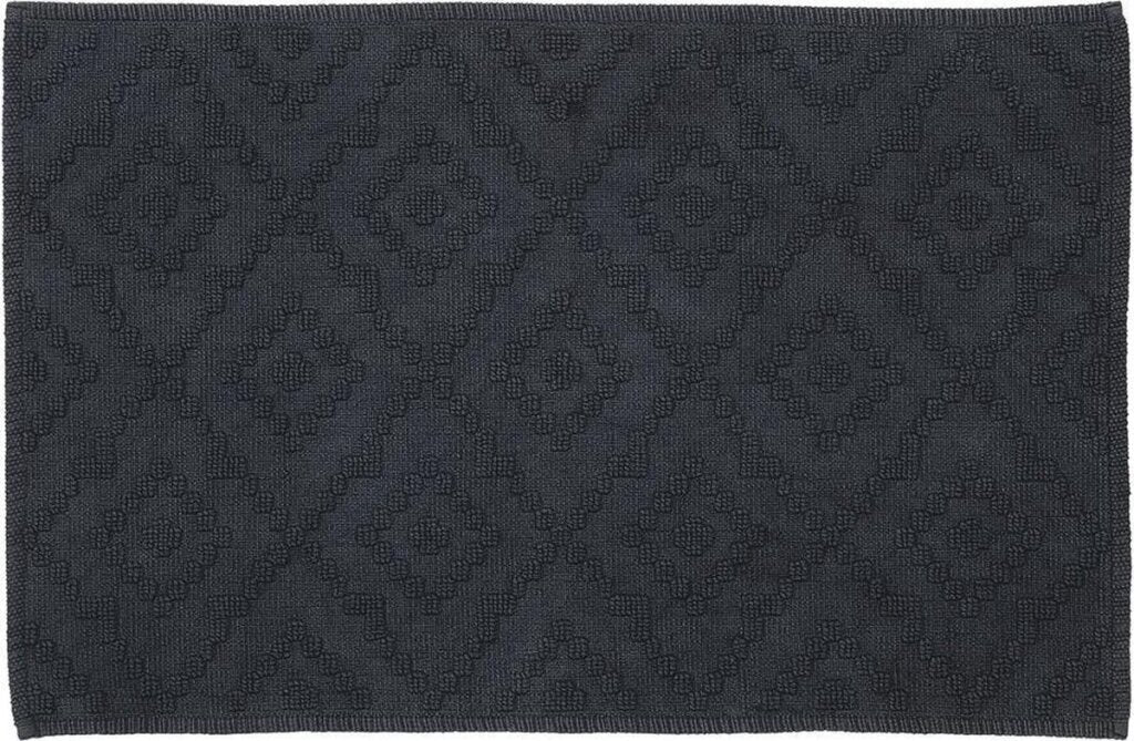 Tapis de bain aztèque Sealskin 60x90 cm coton gris foncé