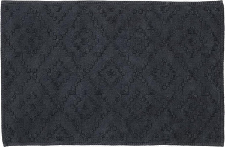 Tapis de bain aztèque Sealskin 60x90 cm coton gris foncé
