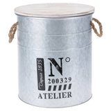 Co-bac de rangement en 3 parties Collection avec corde zinc