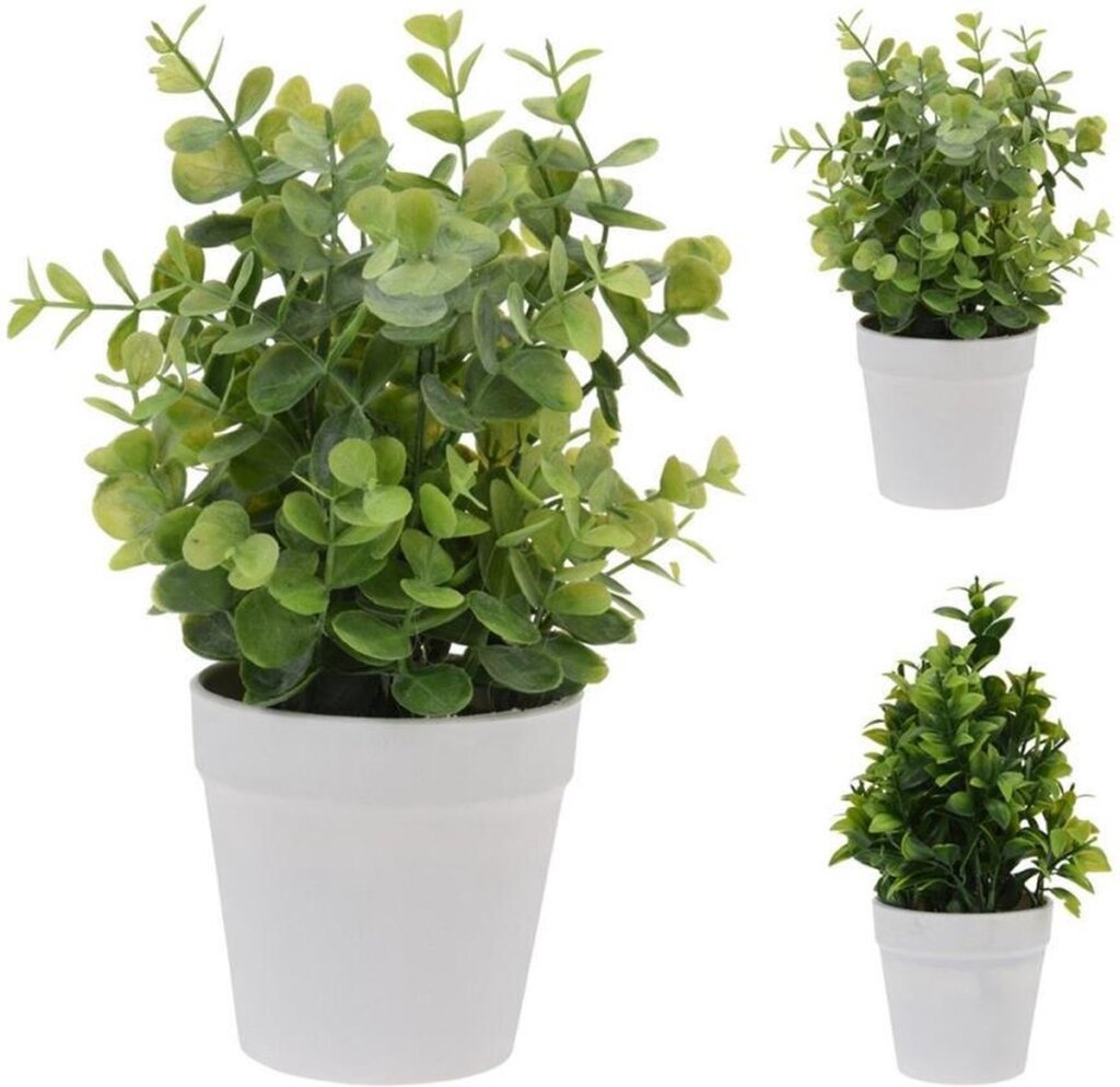 Diverse konstgjorda växter i Flowerpot Green 25cm