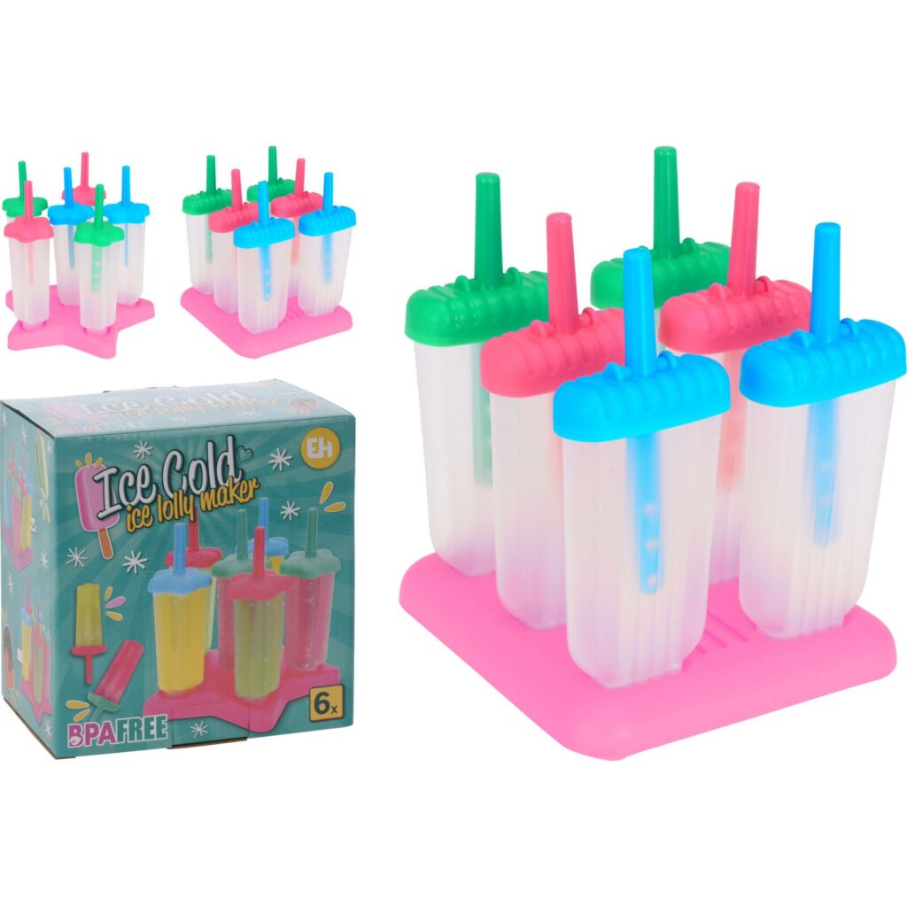 Grunnleggende icelolly maker for 6 iskrem