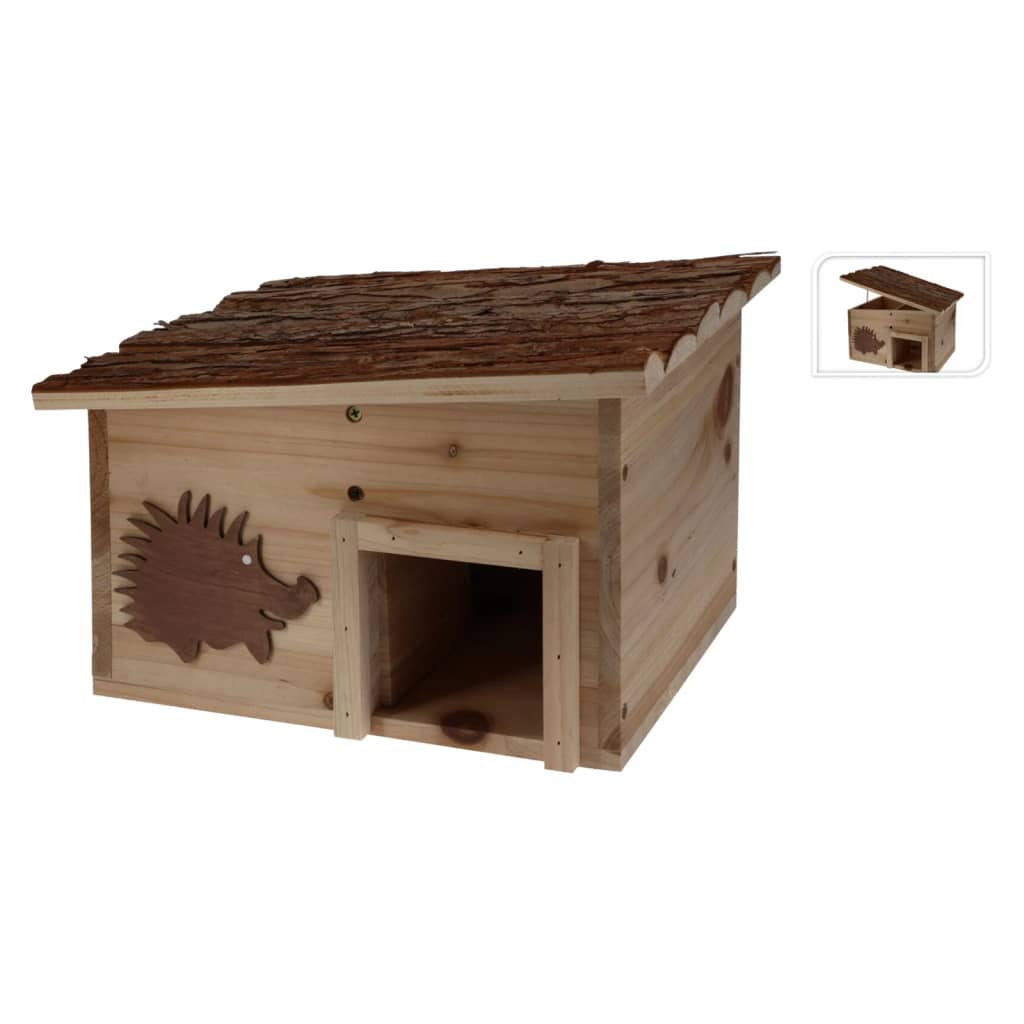 Progarden de progarden Hedgehog House 34x28x22 cm de madera con corteza de árbol