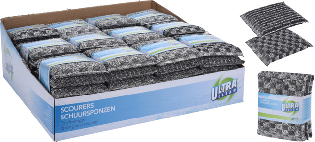 Ultra clean schuurspons set 3 stuks