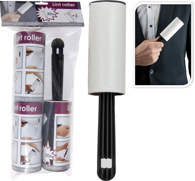 Kledingroller met 2 reserve rollen