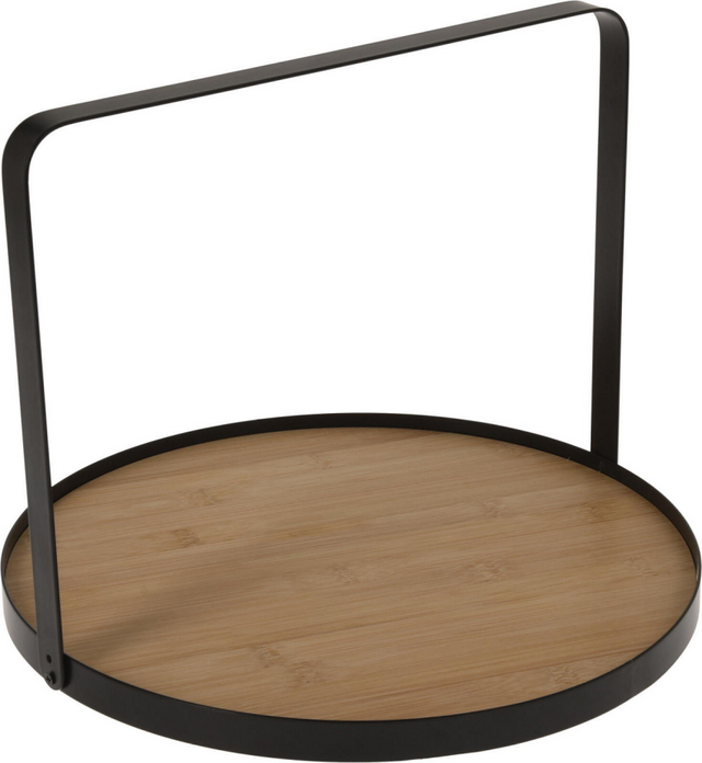 Koopman excellent plateau de service en bambou avec poignée – plateau de service durable.