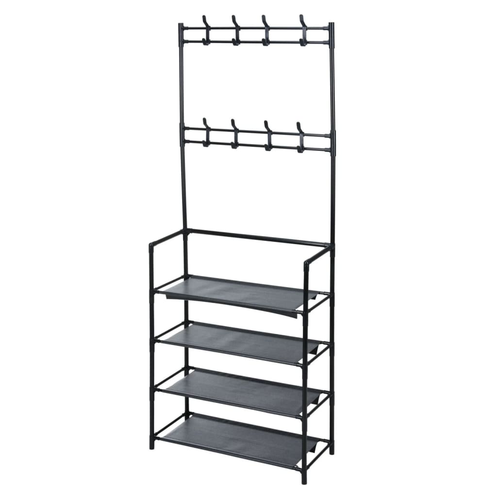 Solutions de rangement porte-vêtements avec 4 étagères 60x26x155 cm