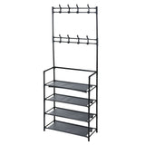 Solutions de rangement porte-vêtements avec 4 étagères 60x26x155 cm