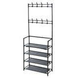Solutions de rangement porte-vêtements avec 4 étagères 60x26x155 cm
