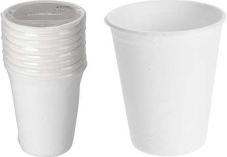 Gobelets jetables en canne à sucre 275 ml, 8 pcs.