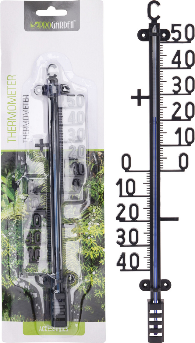 Thermomètre de jardin Pro h25cm en plastique