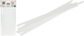 Excellentes pailles pour articles ménagers en plastique 100 % réutilisable, d'une longueur de 22 cm. paquet de 50 pièces