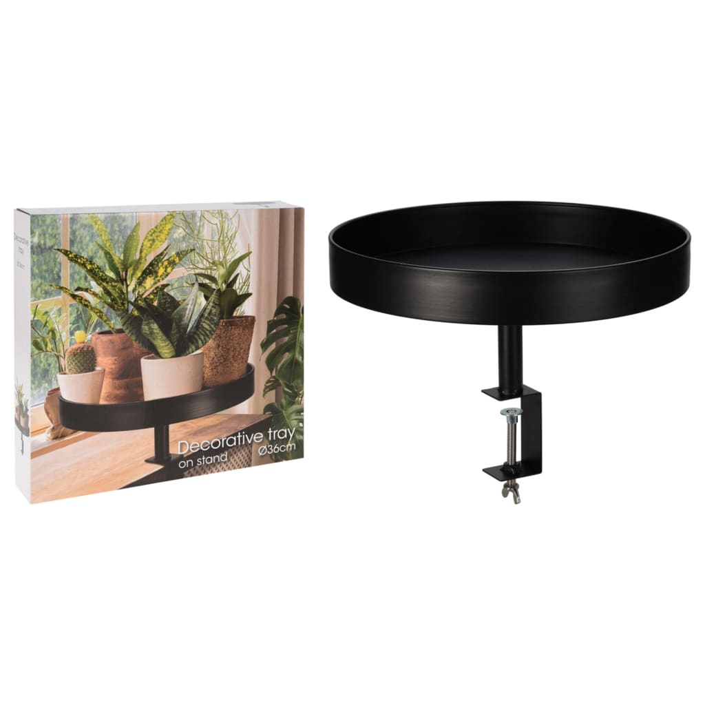 Plateau de collection H S avec pince décorative 36x26 cm noir