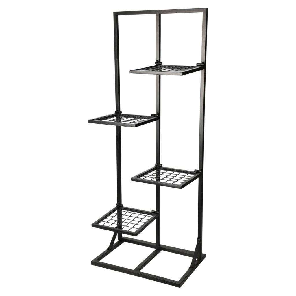 Rack de plante de progarden avec 4 étagères 40x27x102 cm noir
