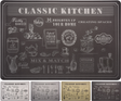 Placemat pp kitchen 435x285mm 4 assorti