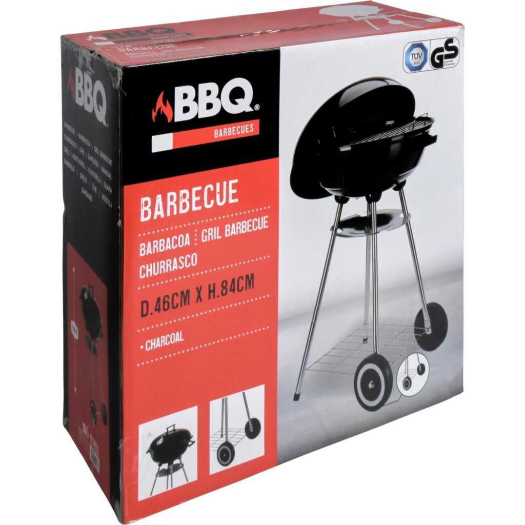 Autres marques de barbecue à charbon de bois kettle grill sur roulettes 46 cm noir