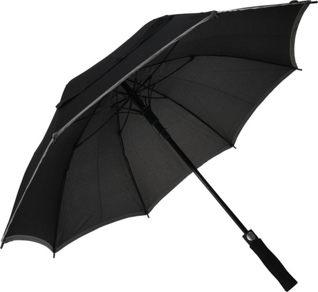 Parapluie Pioneer noir avec bord gris Ø104cm