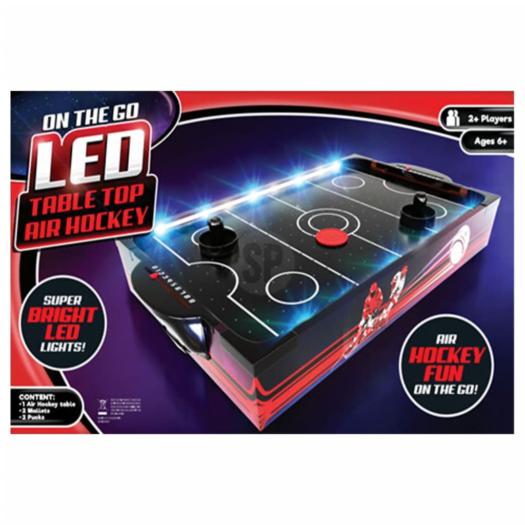 Tender Toy Tender Toys Airhockey -Tisch mit LED -Beleuchtung 48,5x30x8,5 cm