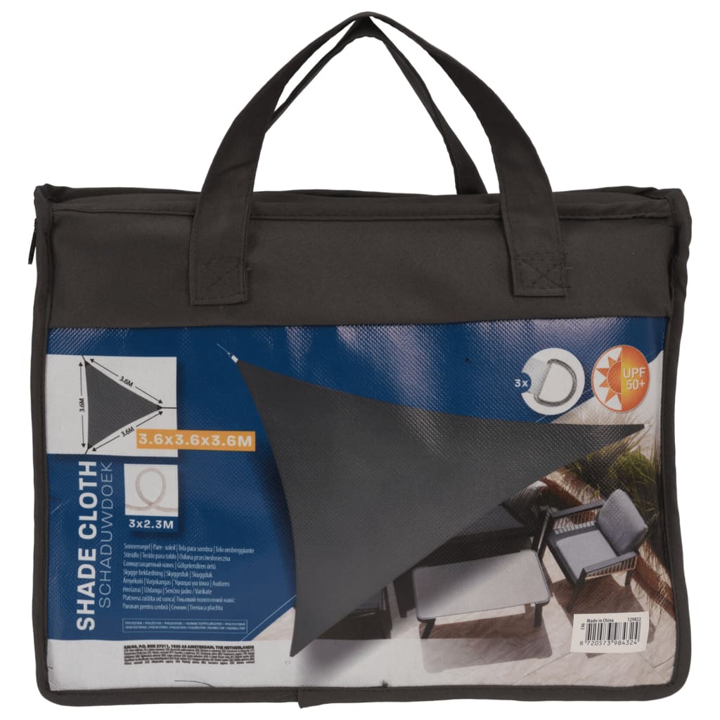 Triangle de tissu de Shade Progarde 3,6x3,6x3,6 m gris