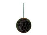 HBx natural living Boule de Noël en papier 10cm vert
