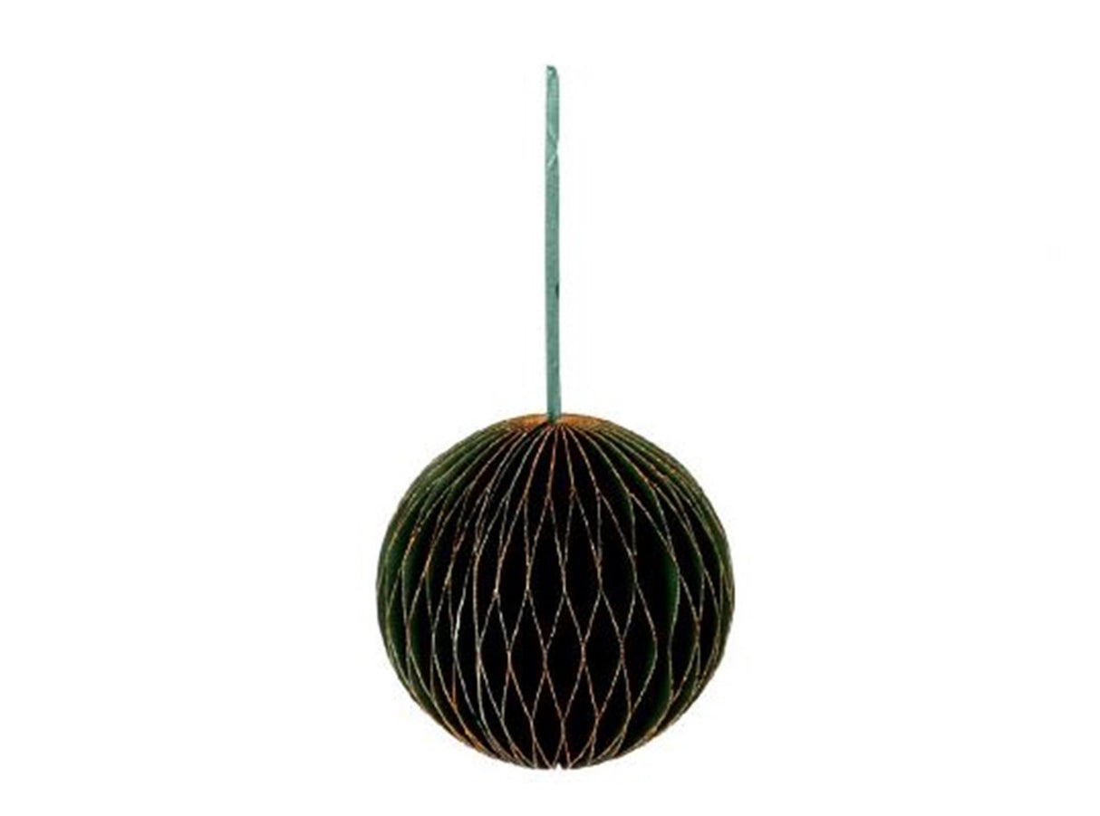 HBx natural living boule de Noël papier 15cm vert
