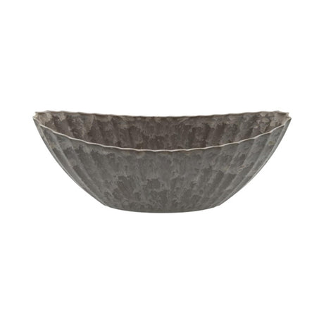HBx pot de fleur naturel vivant mélamine nervurée 36x15x14cm
