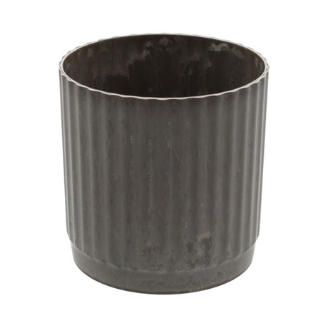 Hbx pot de fleurs naturel vivant mélamine nervurée dia14x15.5cm