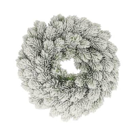 Hbx couronne vivante naturelle nobilis enneigé h7d28cm