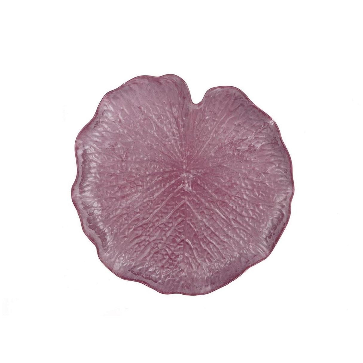 Hbx plateau vivant naturel forme de feuille melam aubergine ø31cm